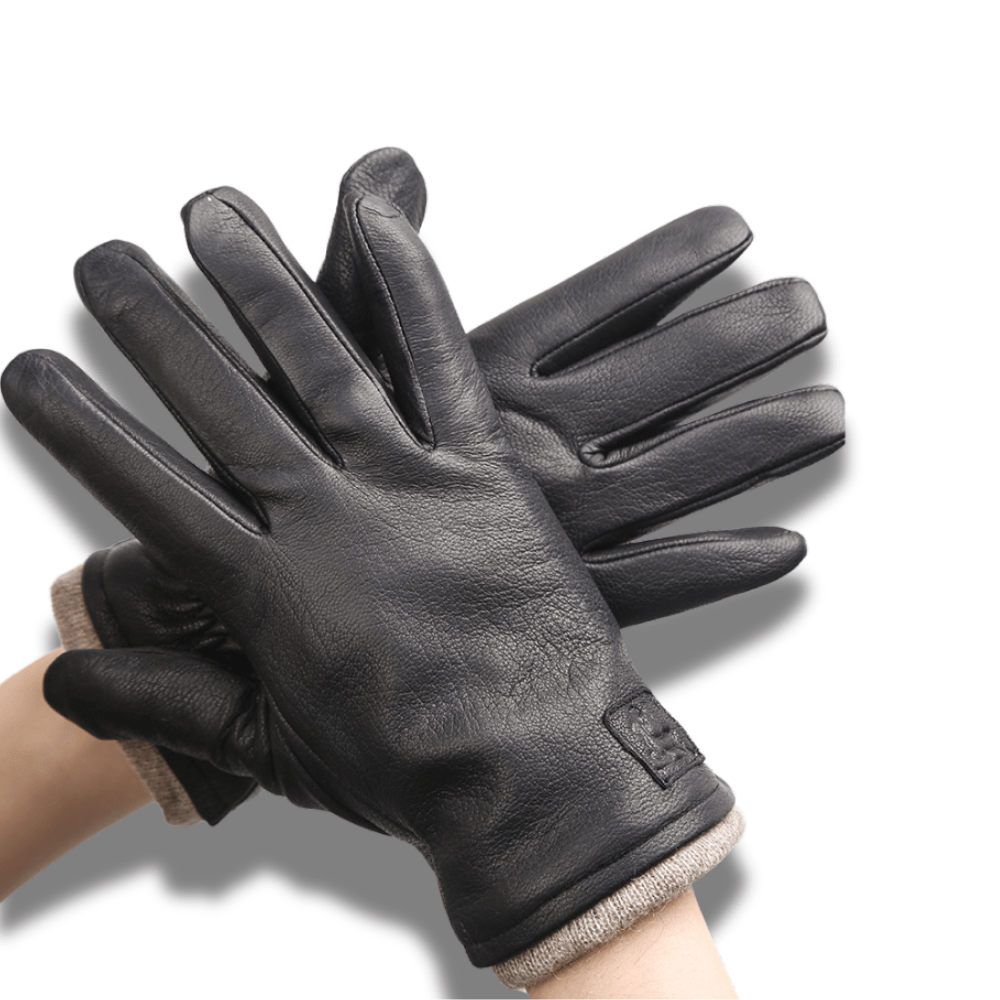 Gants cuir homme laine