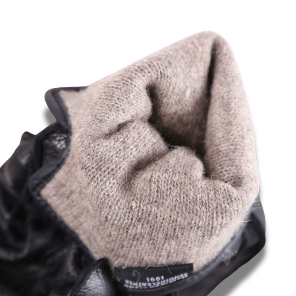 Gants cuir homme laine